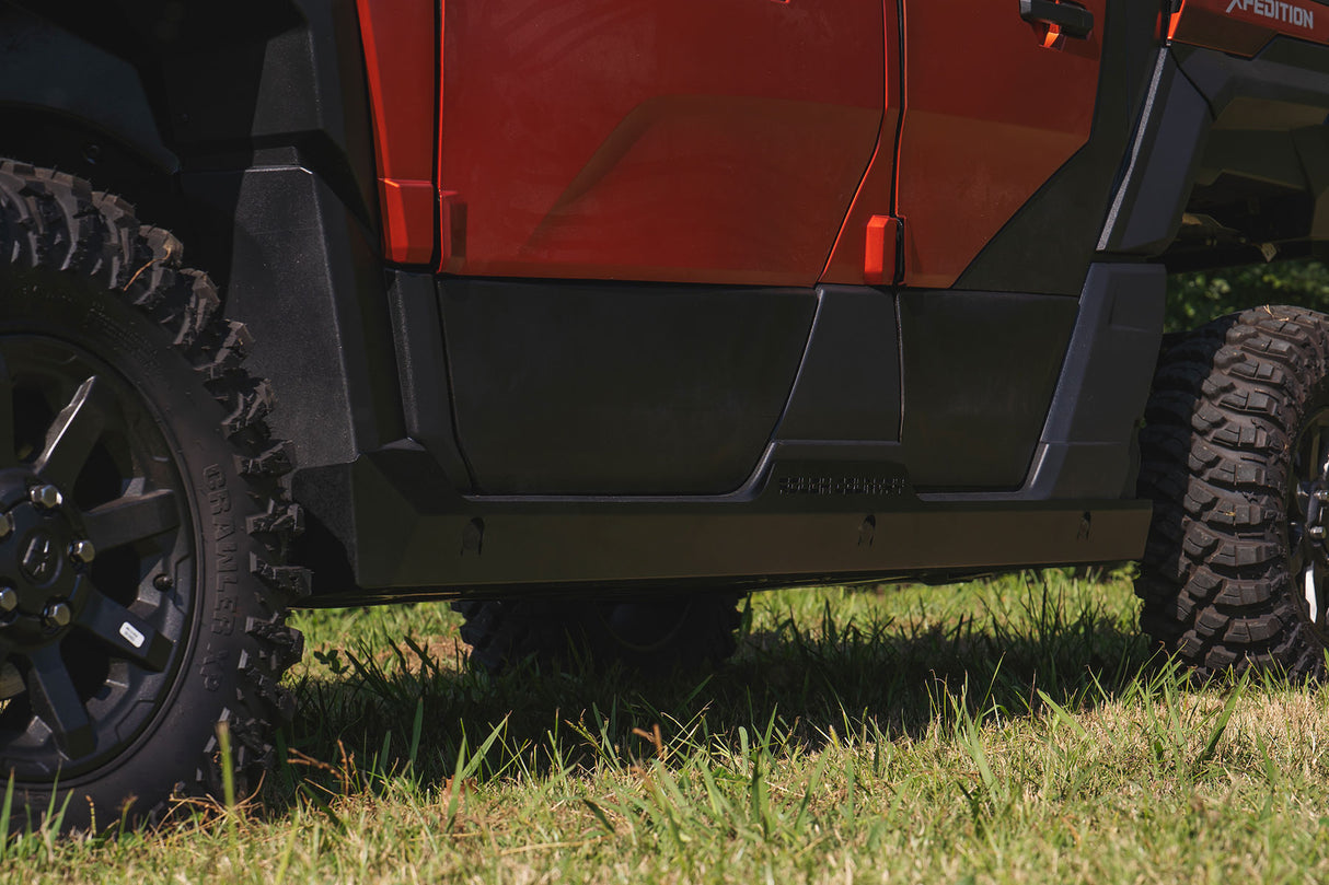 Rough Country Rock Sliders for Polaris Xpedition ADV 5 Black Steel