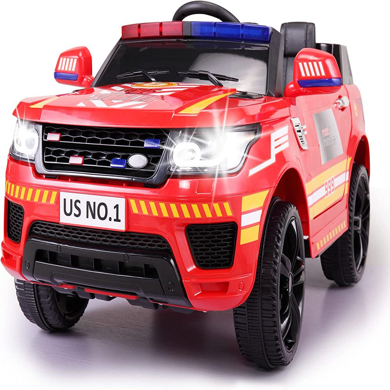 Police Car Electric Ride-On SUV for Kids with Remote Control - 12V Battery Powered Truck Toy