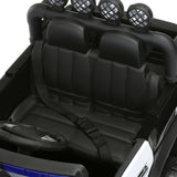 Interactive 12V Police Car Ride-On with RC, LED Lights, and Intercom - 6 Wheel Truck for Kids