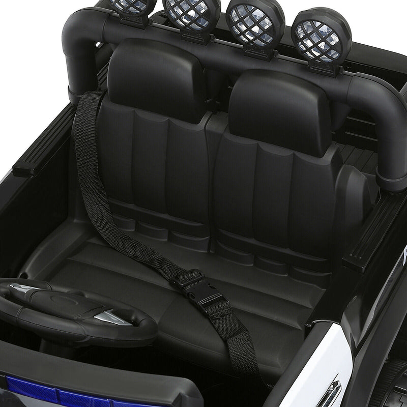 6-Wheel Electric Police Car for Kids with RC, LED Lights, and Intercom