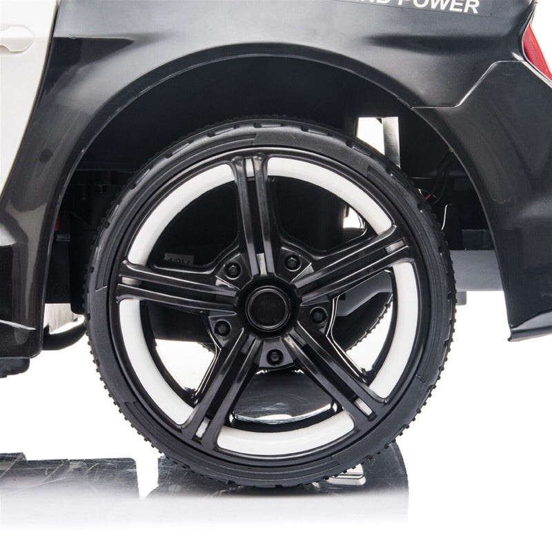 Police Sports Car for Kids with Remote Control, LED Lights, and Siren - 12V