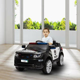 Police SUV 12V Electric Ride-On Car with Remote Control, LED Lights, and Music for Kids