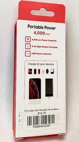 TW 4,000 mAh Portable Power Bank TW