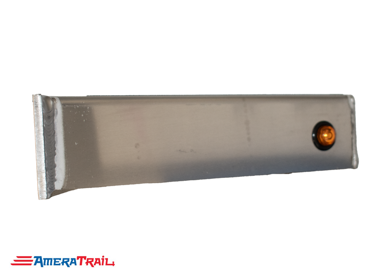 Classic Front PORT Side I Beam Trailer Step, Secures Fender, Includes Non-Skid Reflective Tape, and Led Light