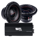 Power Pack: 2 Elite 1244 Subwoofers + VFL Hybrid 4800.1 Amplifier