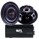 Power Pack: 2 Hawk Slim 12 Subwoofers + VFL Hybrid 4800.1 Amplifier