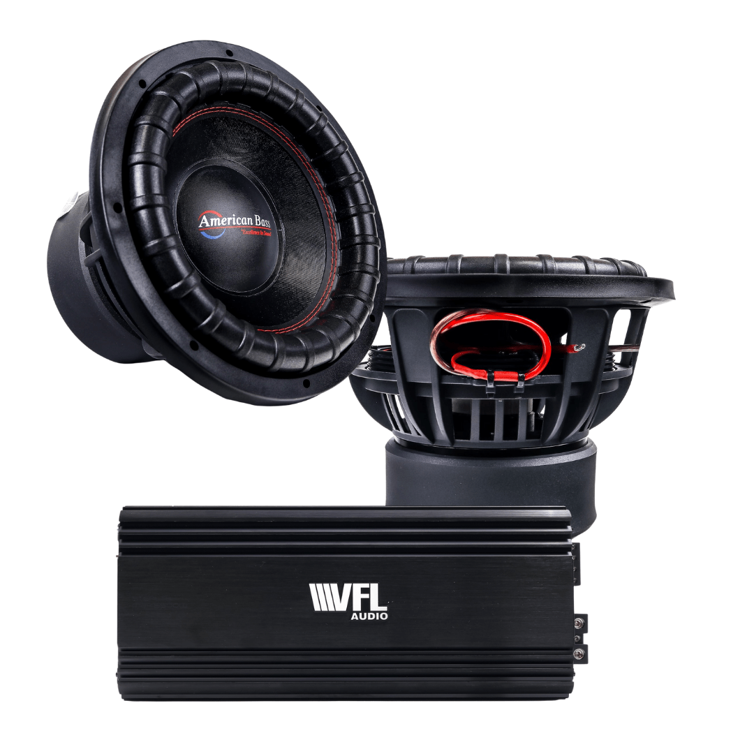 Power Pack: 2 XFL 12” Subwoofers + VFL Stealth 5500.1D Amplifier Bundle