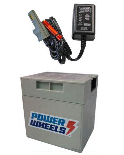 Power Up Your Ride: Fisher Price 12V Battery and Charger Combo Pack for Power Wheels in Grey