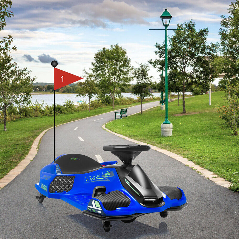 Powerful Electric Go-Kart for Kids Up To 110 Lbs with 7Ah Battery and 180W Motor