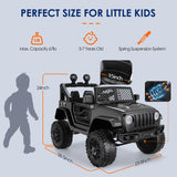 12V Electric Ride-On Jeep with Music and Bluetooth Connectivity