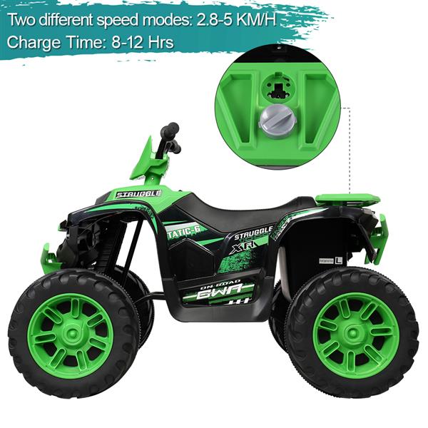 Premium 12V Dual Drive Electric Ride-On Car with LED Lights for Kids