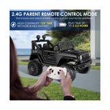 Premium 12V Electric Ride-On Jeep with LED Lights, MP3 Player, Remote Control, and 3 Speed Options