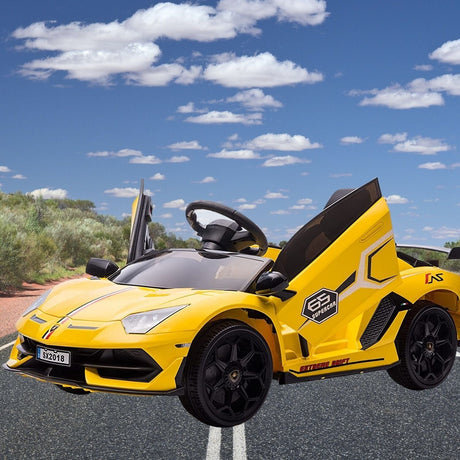 Premium 12V Electric Ride-On Sports Car with Remote Control, 3 Speeds, Sound Effects, LED Lights, and MP3 Compatibility