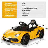 12V Electric Ride-On Car with LED Lights, MP3 Player, and Remote Control for Kids - 1 Seat Truck Toy with Wheels