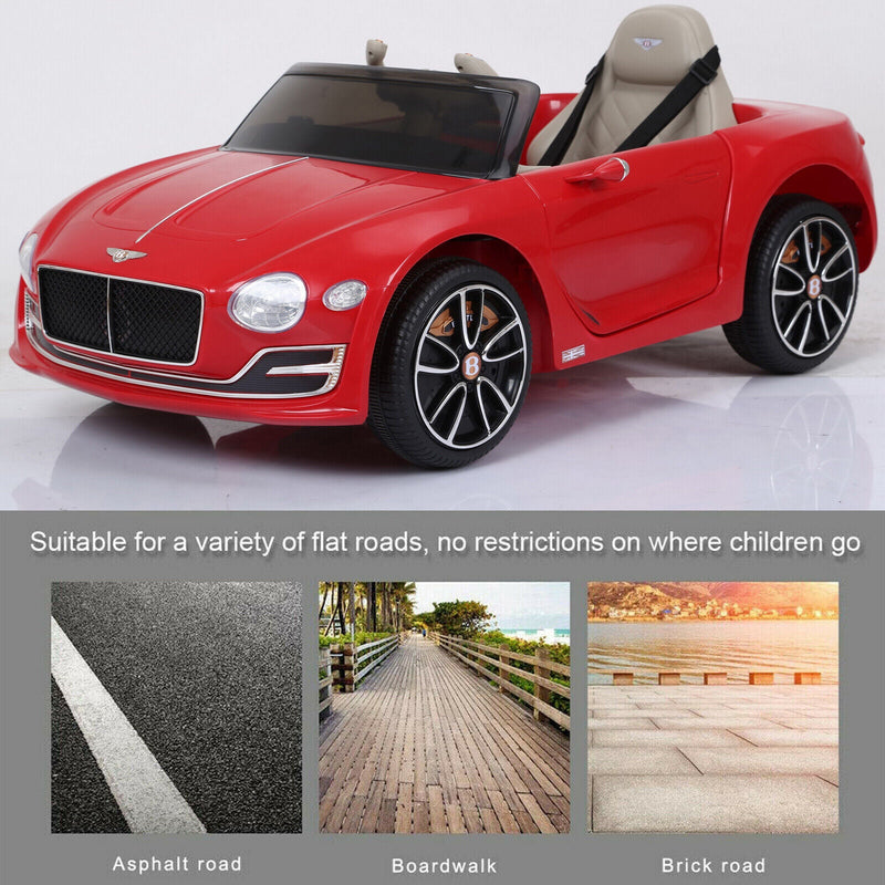 Premium 12V Kids Ride-On Car with Leather Seat and Battery Power - Bentley Inspired Design