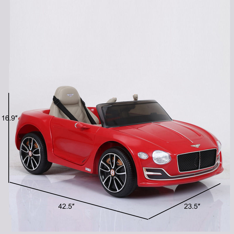 Premium 12V Kids Ride-On Car with Leather Seat and Battery Power - Bentley Inspired Design