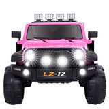 Electric Pink Jeep for Kids with Remote Control and Rechargeable Battery - 4 mph Speed
