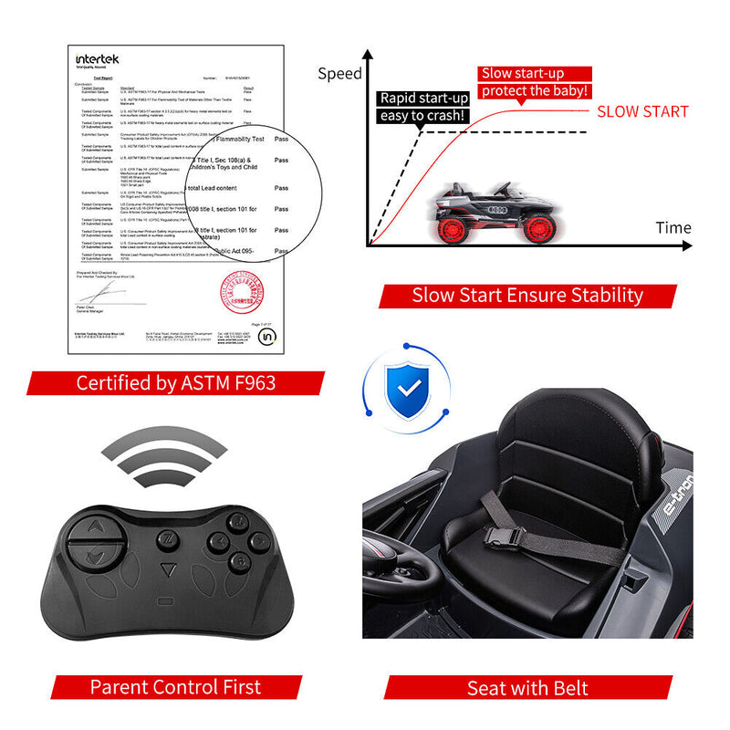 Premium 12V Ride-On Car for Kids with Remote Control, LED Lights, and Long-Lasting 7Ah Battery - Suitable for Ages 3 and Up