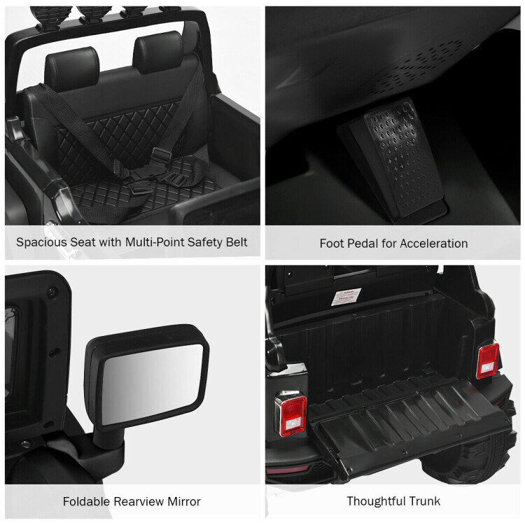 Premium 12V Ride-On Truck for Kids with Remote Control and Magnetic Double Doors