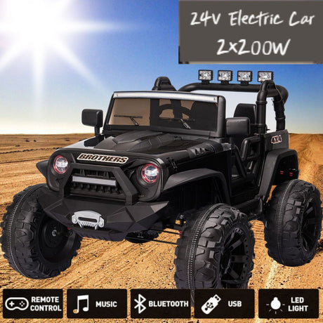 Premium 24V Electric Kids Ride-On Truck with MP3, LED Lights, and Remote Control - 3 Speeds, 400W