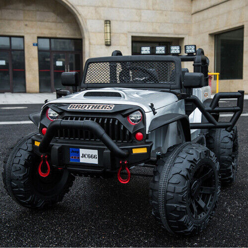 Premium 24V Kids Electric Jeep with Remote Control, LED Lights, MP3, and USB