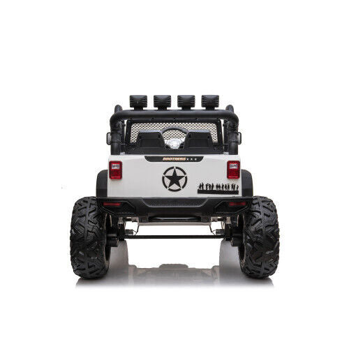 Premium 24V Kids Electric Jeep with Remote Control, LED Lights, MP3, and USB