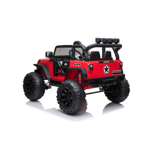 Premium 24V Kids Electric Jeep with Remote Control, LED Lights, MP3, and USB