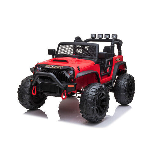 Premium 24V Kids Electric Jeep with Remote Control, LED Lights, MP3, and USB
