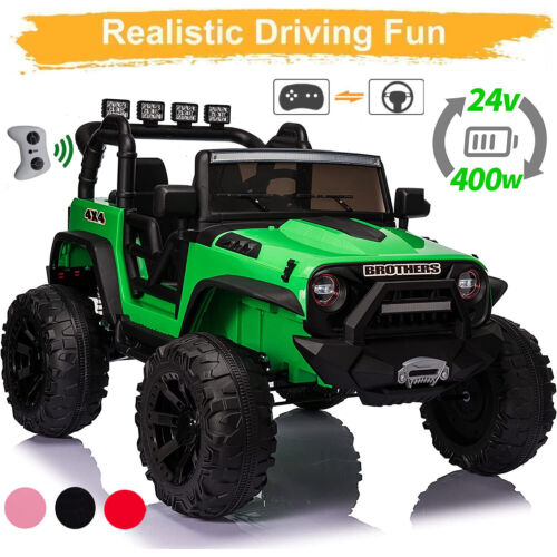 Premium 24V Ride-On Truck for Kids with Remote Control and Seat Belts