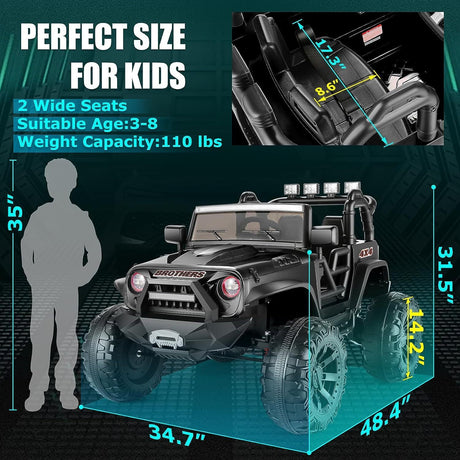 24V 2x200W Electric Ride-On Car for Kids with Remote Control - 2 Seater