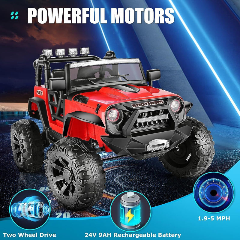 24V 2x200W Electric Ride-On Car for Kids with Remote Control - 2 Seater