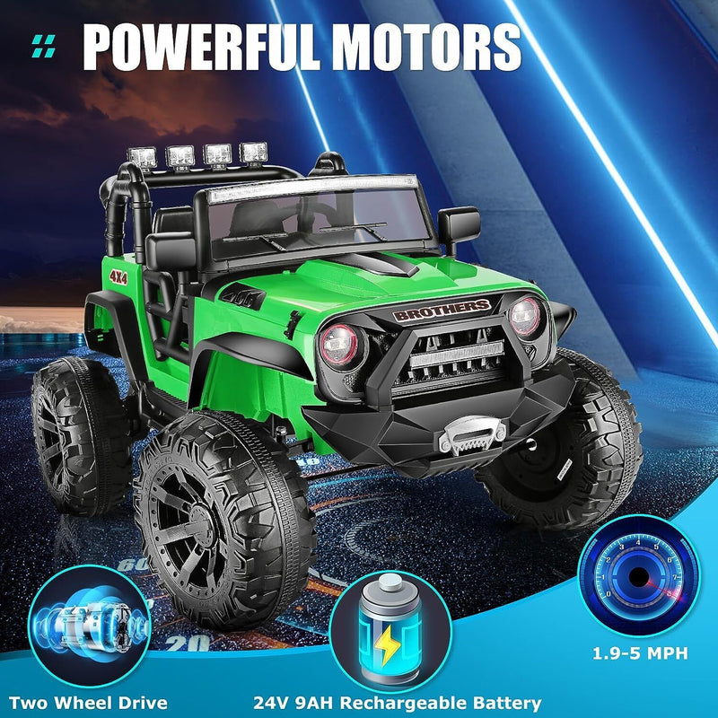 24V 2x200W Electric Ride-On Car for Kids with Remote Control - 2 Seater