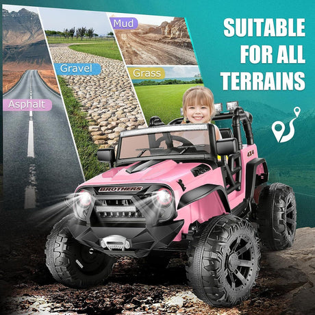 Electric 2-Seater Ride On Car for Kids with Remote Control - 24V 2x200W 2WD Toy Vehicle