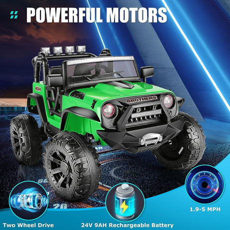 Premium 24V Electric Ride-On Car for Kids with Remote Control - 3 Speed Options