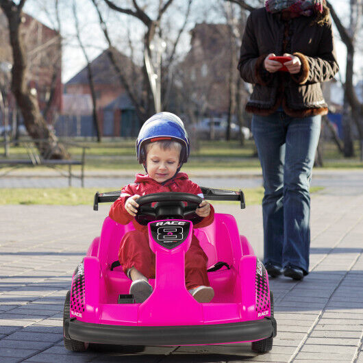 Premium 6V Kids Go Cart with Remote Control and Safety Belt in Pink - Built to Last