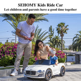 12V Electric Kids Ride-On Car with Remote Control, LED Lights, and MP3 Player - Bentley Style