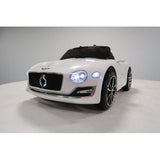 Premium Bentley Style Kids Electric Ride On Car with Remote Control - White