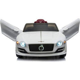 Premium Bentley Style Kids Electric Ride On Car with Remote Control - White