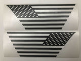 Premium Cast Matte Black Vinyl Flag Decals for Wrangler JL and Gladiator Fender Ventsx2