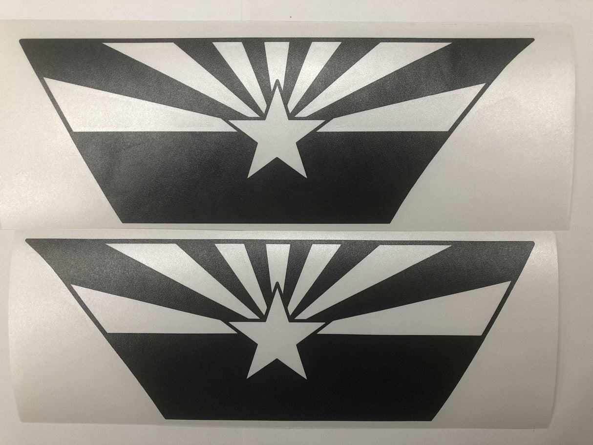 Premium Cast Matte Black Vinyl Flag Decals for Wrangler JL and Gladiator Fender Ventsx2