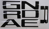 Premium Cast Vinyl Decal Letter Inserts for 2019-2026 Ranger Tailgate