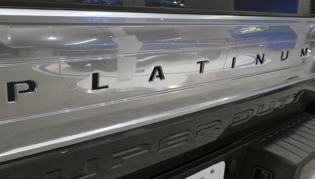 Premium Cast Vinyl Decal Letter Inserts for 2017-2024 F-250/F-350 PLATINUM Tailgate TVD Vinyl Decals
