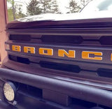 Premium Cast Vinyl Decal Letter Inlays for 2020-2026 Bronco/Bronco Sport Grille TVD Vinyl Decals