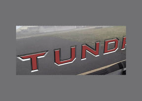 Premium Cast Vinyl Decal Letter Inlays for 2022-2026 Tundra with Raised Tailgate Letters TVD Vinyl Decals