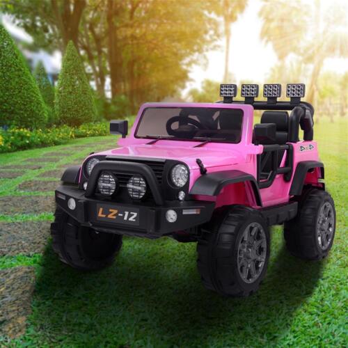 Premium Pink Kids Ride On Car with Seat Belt, Music, Lights, and Parental Remote Control