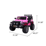 Premium Pink Kids Ride On Car with Seat Belt, Music, Lights, and Parental Remote Control