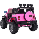 Premium Pink Kids Ride On Car with Seat Belt, Music, Lights, and Parental Remote Control