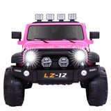 Premium Pink Kids Ride On Car with Seat Belt, Music, Lights, and Parental Remote Control