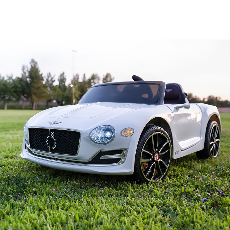 Premium White Bentley Style Kids Electric Ride On Car with Remote Control - Perfect Gift for Children