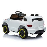 Premium White Electric Stroller with Single 35W Motor and 6V7AH Battery for Normal Music Experience
